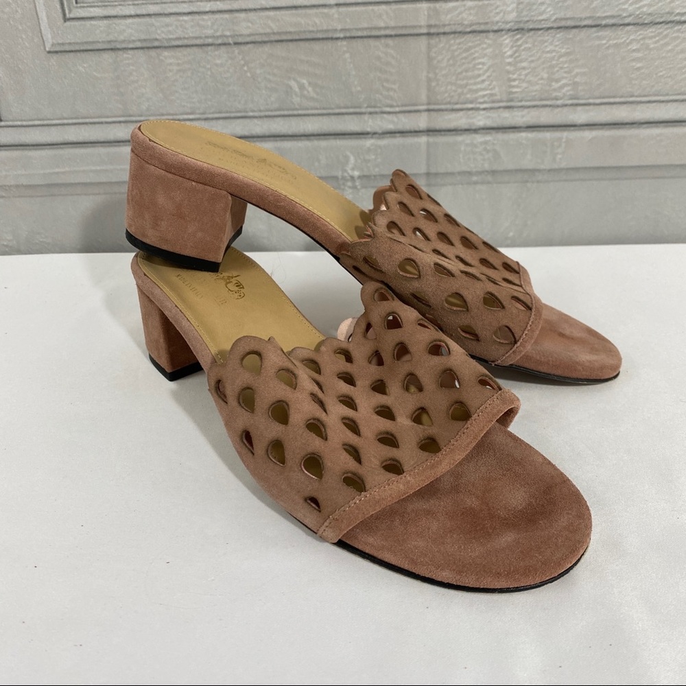 Suede Slide Heels
